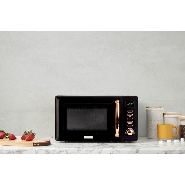 Cuptor cu microunde negru Black & Copper – Haden-image-3
