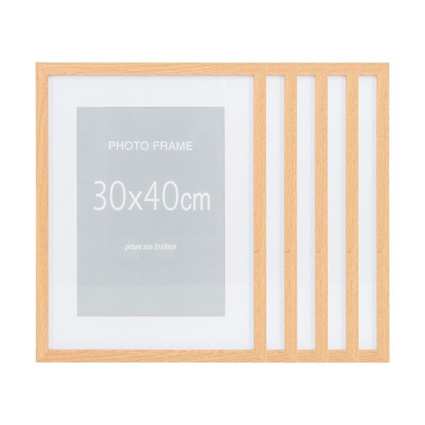 Rame în culoare naturală 5 buc. 30x40 cm Marbella – House Nordic