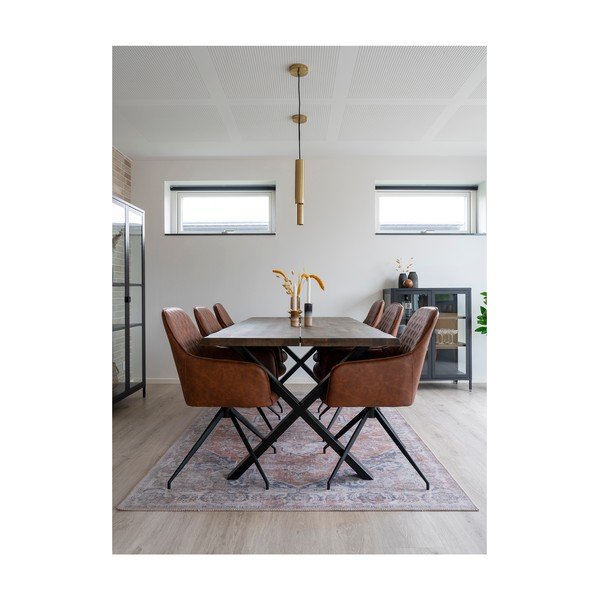 Scaun de sufragerie maro deschis tapițat Harbo – House Nordic-image-3