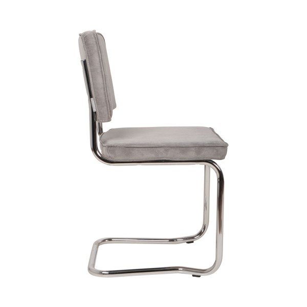 Scaune de dining gri balansoar 2 buc. tapițate Ridge Kink Rib – Zuiver-image-3