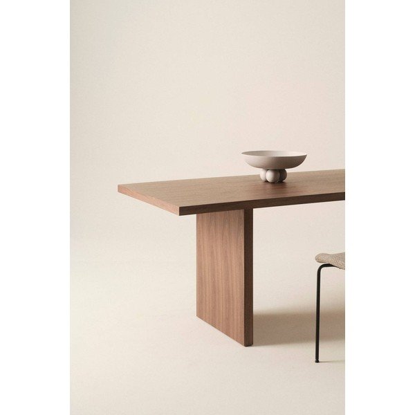 Masă de dining cu aspect de lemn de nuc 90x210 cm Aspelund – Jotex-image-2