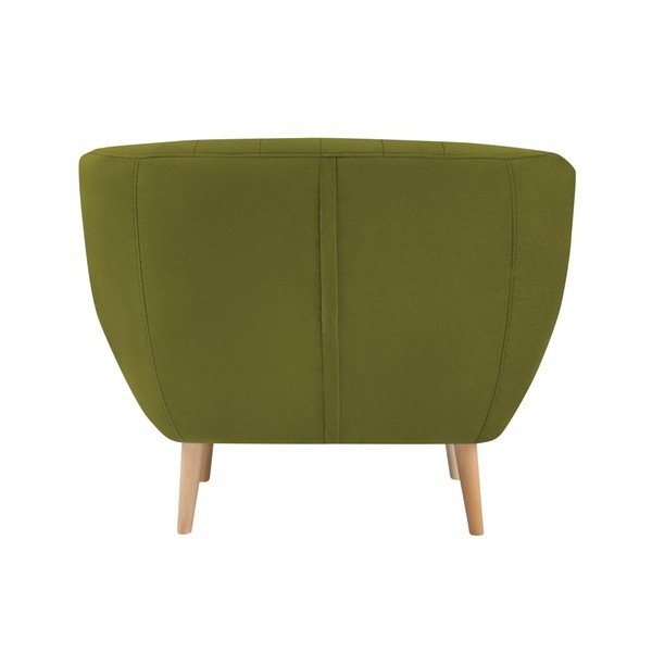 Fotoliu cu tapițerie din catifea Mazzini Sofas Sardaigne, verde-image-4