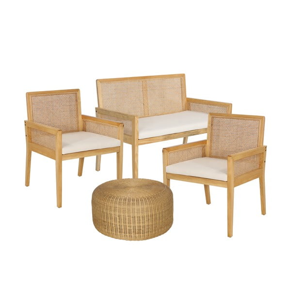 Set mobilier de grădină Tosca cu masă și canapea cu 2 locuri Ratta