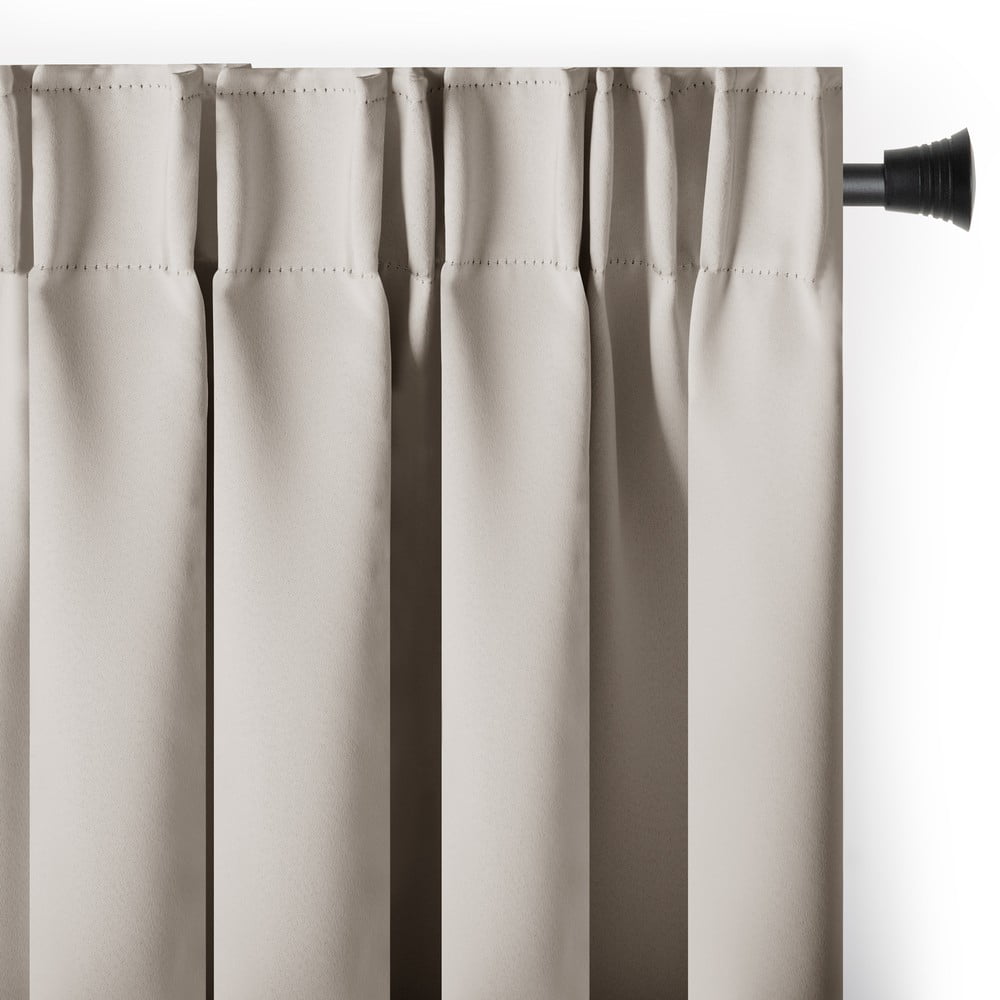 Draperie bej blackout/termoizolantă 140x270 cm Pleat – Restilo