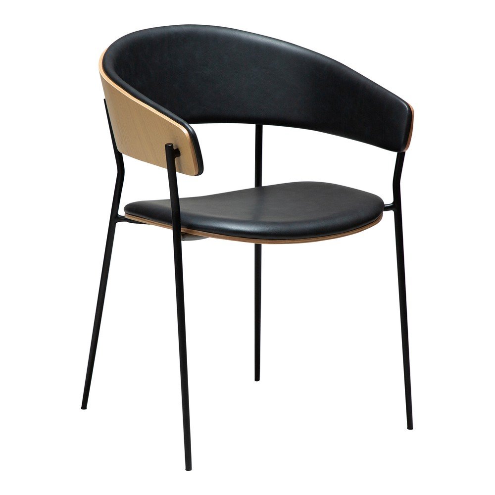 Scaun de dining negru cu cotiere Crib – DAN-FORM Denmark