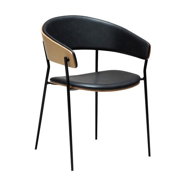 Scaun de dining negru cu cotiere Crib – DAN-FORM Denmark