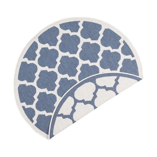 Covor adecvat pentru exterior NORTHRUGS Palermo, ⌀ 200 cm, albastru-crem-image-2