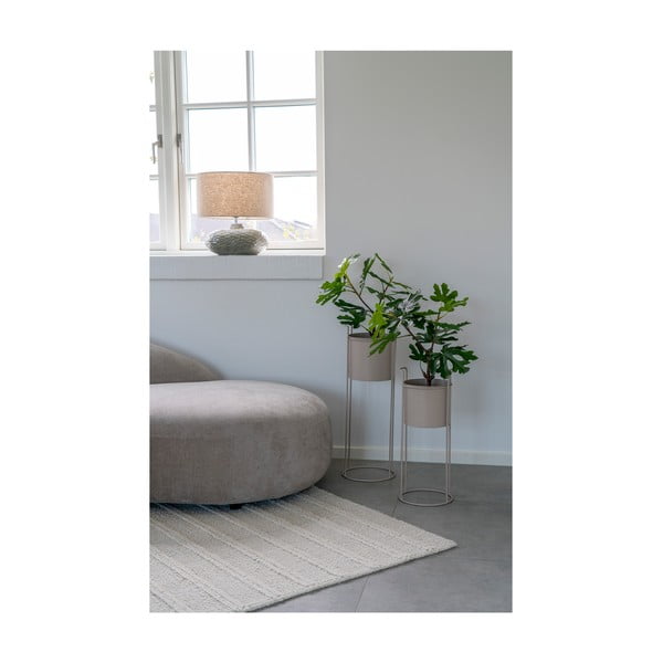 Veioză kaki din ceramică cu abajur textil (înălțime 44 cm) Oldham – House Nordic-image-1