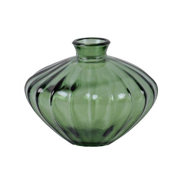 Vază din sticlă reciclată Ego Dekor Etnico, înălțime 14 cm, verde
