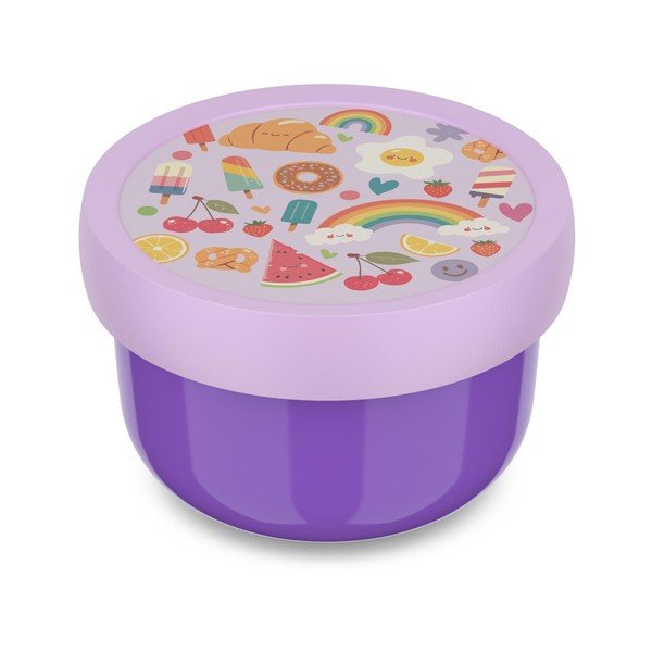 Cutie de gustări pentru copii mov din plastic Food Fest – Mepal