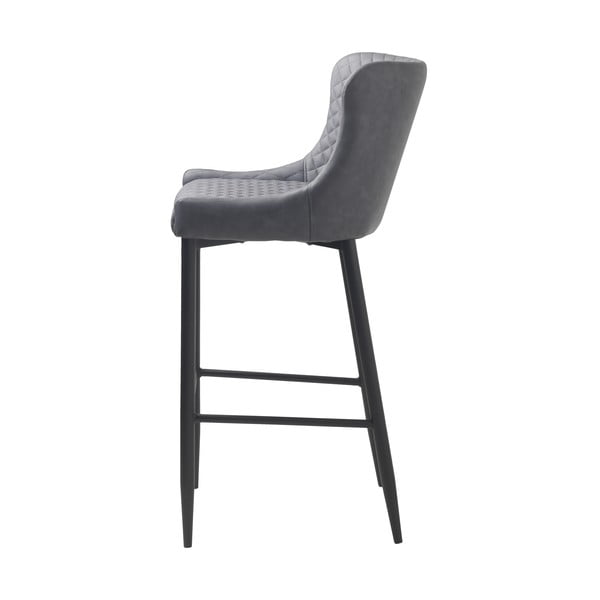 Scaun de bar gri din imitație de piele (înălțime șezut 77 cm) Ottowa – Unique Furniture-image-4