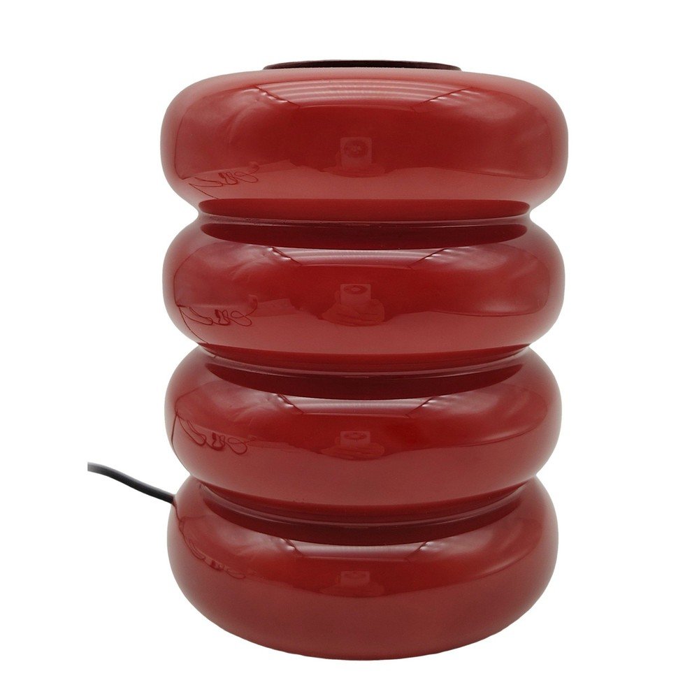 Veioză roșie LED din sticlă (înălțime 16,5 cm) Aro – Leitmotiv