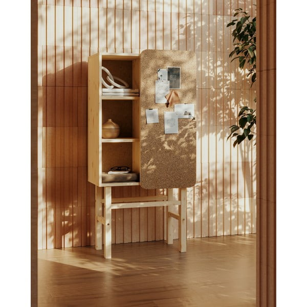 Bibliotecă din lemn de pin cu avizier Karup Design Slide-image-1