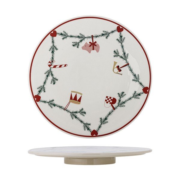 Tavă din gresie ceramică ø 35 cm   cu model de Crăciun Yule – Bloomingville-image-3