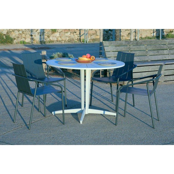 Masă  de grădină rotundă din aluminiu ø 110 cm Fleole – Ezeis-image-4