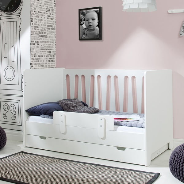 Șină protecție pentru pat Pinio Moon, alb-image-2