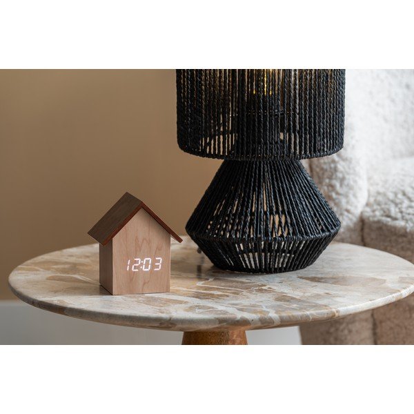 Veioză neagră cu abajur din sfoară din hârtie (înălțime 30 cm)  Forma  – Leitmotiv-image-4