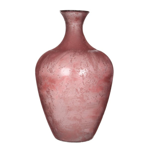 Vază din sticlă Mica Olivier, 65 x 40 cm, roz