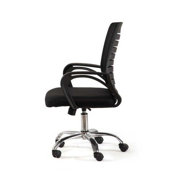 Scaun de birou negru tapițat Evon – Bonami Essentials-image-3