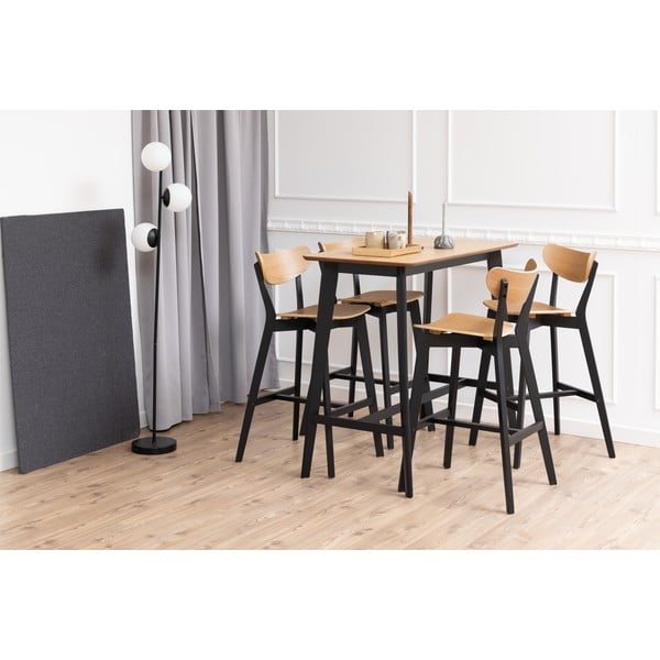 Scaune de bar din lemn de arbore de cauciuc 2 buc. 105 cm Roxby – Actona-image-3