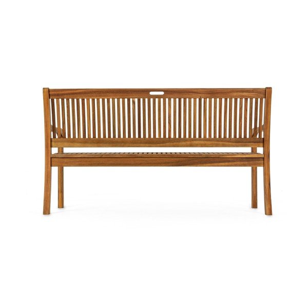 Bancă de grădină în culoare naturală din lemn masiv Noemi – Bizzotto-image-4