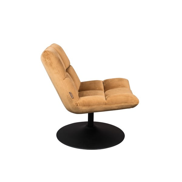 Fotoliu galben muștar cu tapițerie din catifea Bar – Dutchbone-image-3