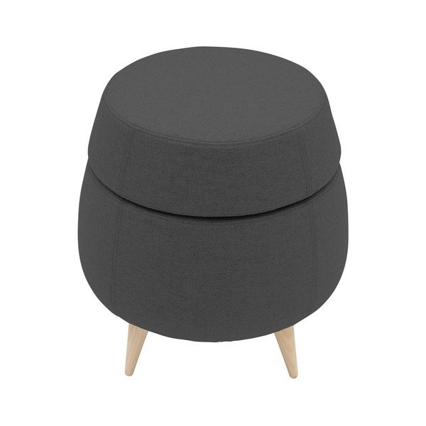 Puf cu spațiu de depozitare Softline Pod, gri antracit-image-2