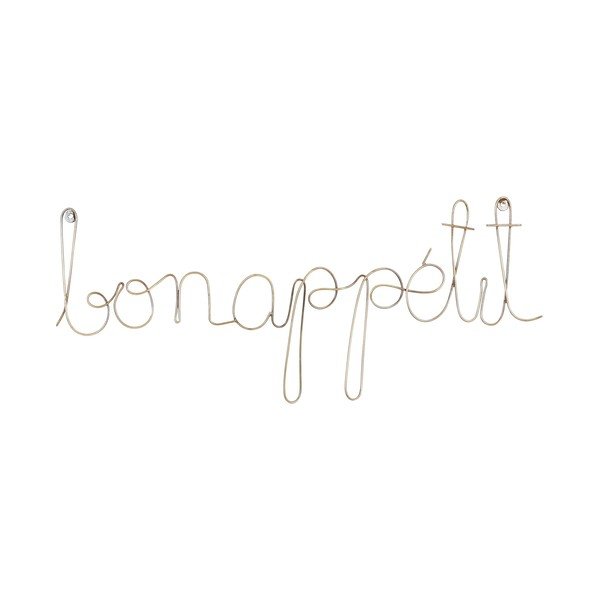 Decorațiune de perete din metal 49x14 cm Bon Appetit – Jardin d'Ulysse