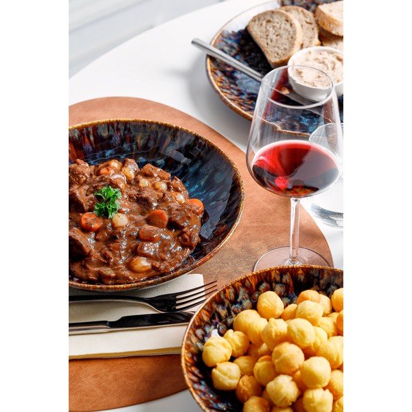 Farfurie maro adâncă din porțelan ø 21 cm Resto – BonBistro-image-2