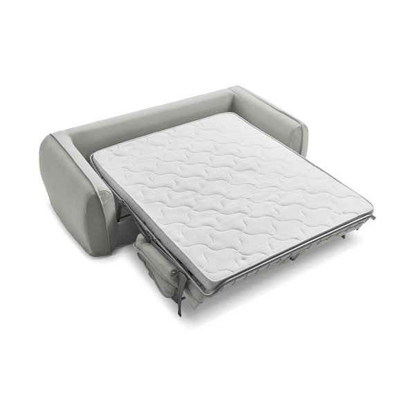 Canapea gri deschis pentru dormitul zilnic/extensibilă 216 cm Archimede – Bobochic Paris-image-4