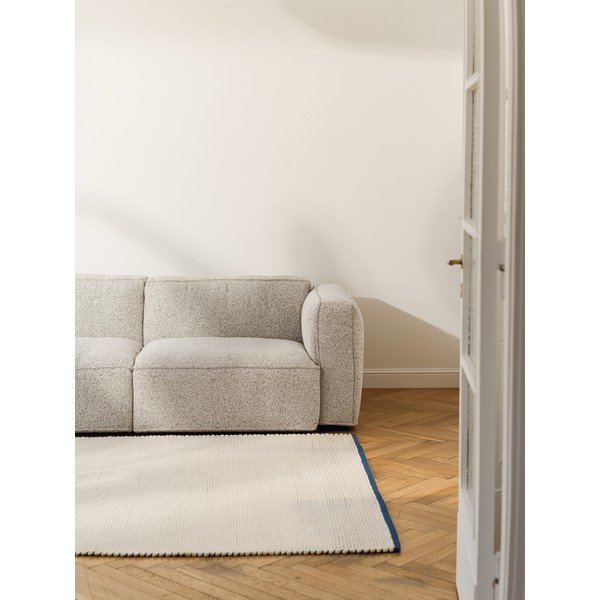 Covor albastru/bej țesut manual din lână 140x200 cm Lenu – noo.ma-image-1