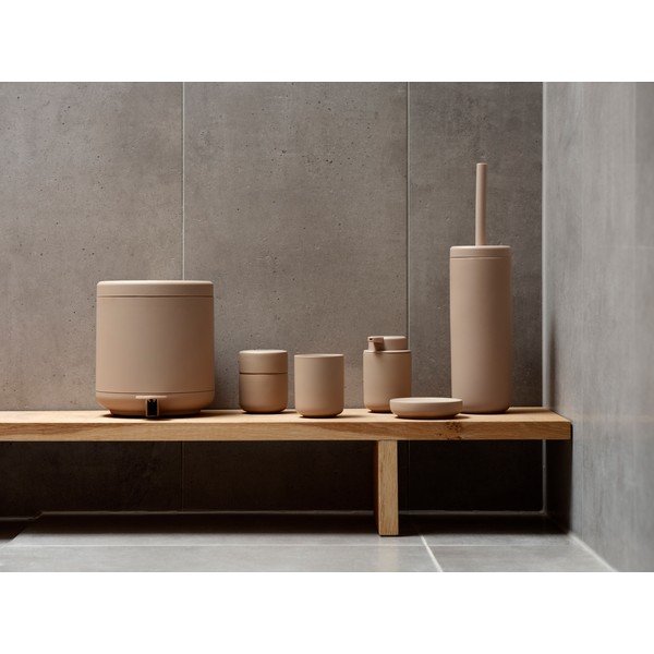 Dozator de săpun lichid bej din gresie ceramică 250 ml Ume – Zone-image-1