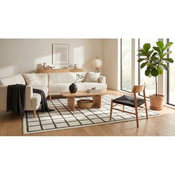 Covor verde închis/crem 160x230 cm Picnic – ESTE-image-4