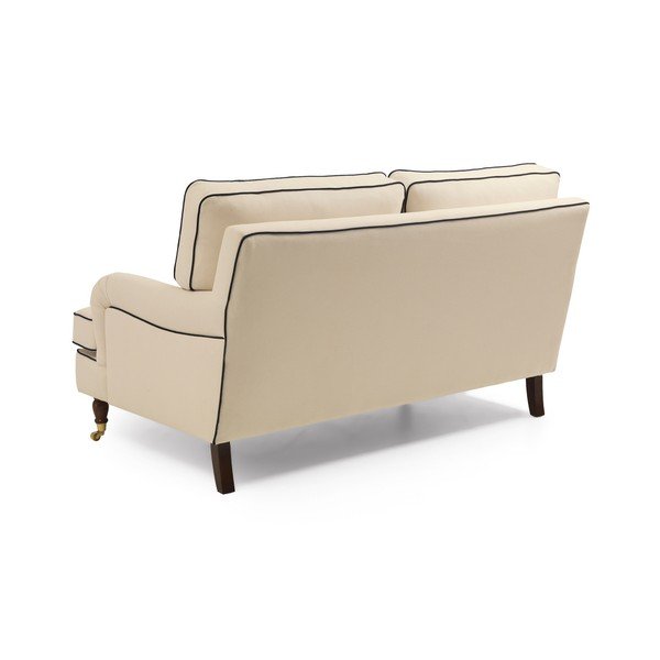 Canapea Max Winzer Passion, crem cu detalii bleumarin, 158 cm-image-3
