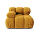Modul pentru canapea galben cu tapițerie din catifea (colț stânga) Bellis – Micadoni Home