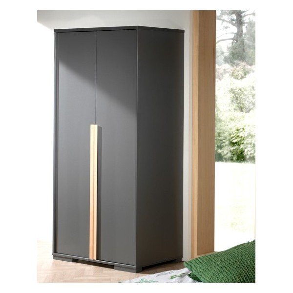 Șifonier de copii gri închis 98x195 cm London – Vipack-image-1