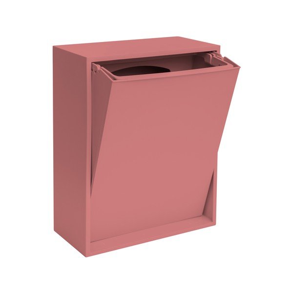 Coș de gunoi roz prăfuit pentru reciclare/de montat pe perete din plastic reciclat Recycling Box – ReCollector