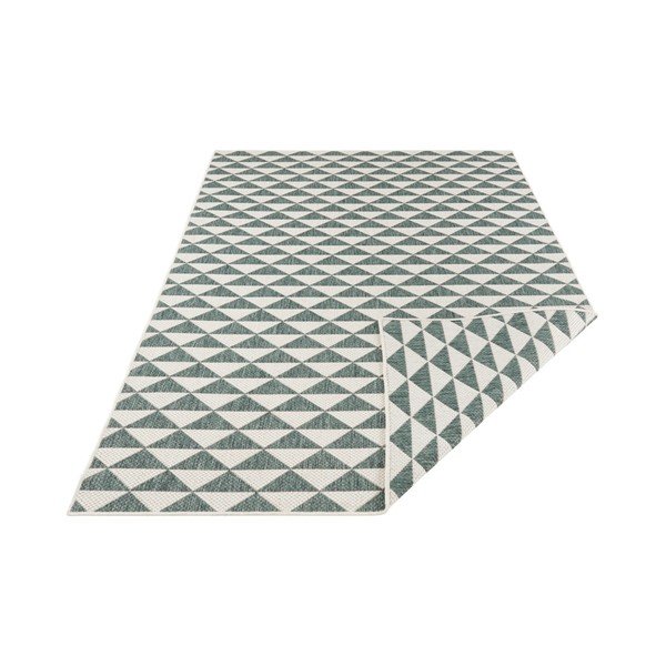 Covor reversibil adecvat interior/exterior Bougari Tahiti, 200 x 290 cm, verde-crem-image-2