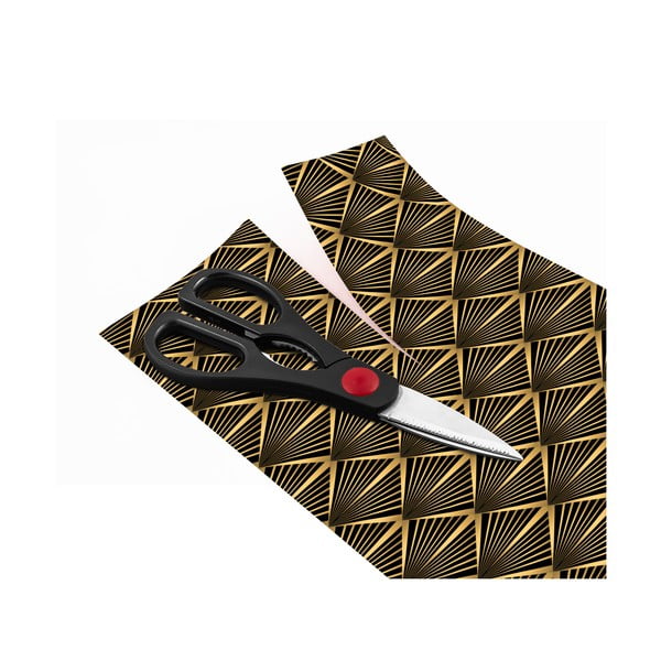 Tapet decorativ pentru mobilier Ambiance Draka, negru - auriu-image-2