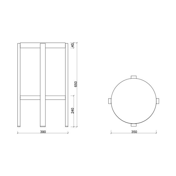Scaun tip taburet galben din oțel Doon – noo.ma-image-3
