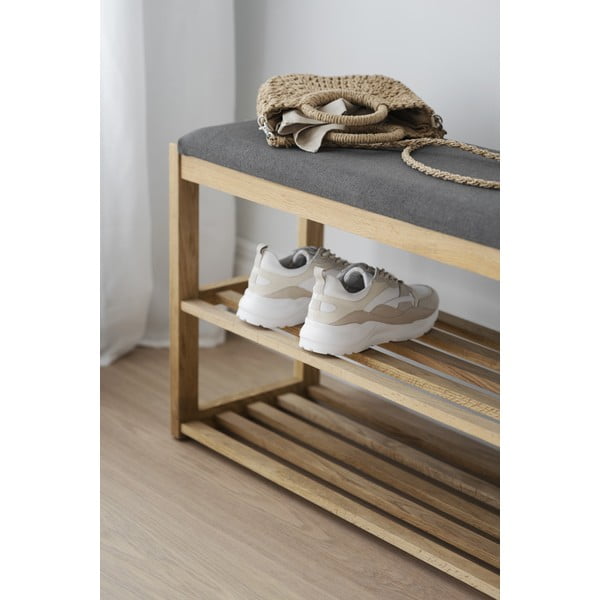 Pantofar în culoare naturală cu bancă din lemn de stejar Confetti – Rowico-image-1