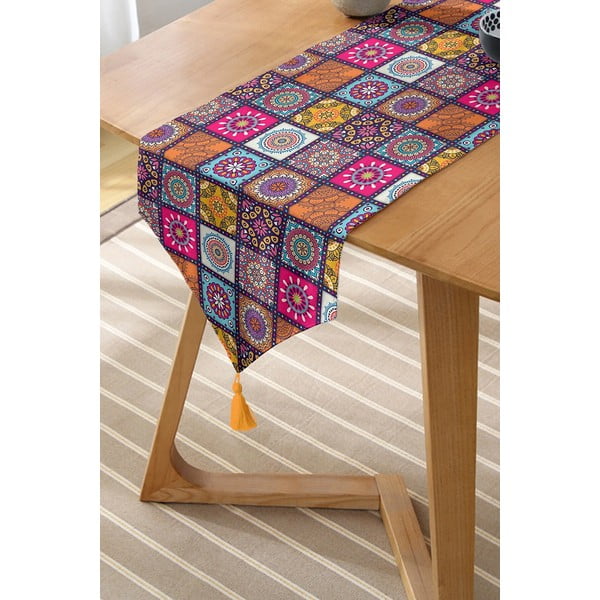 Napron de masă 45x140 cm Mandala Tiles – Minimalist Cushion Covers-image-1
