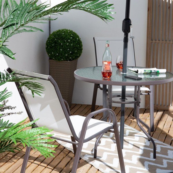 Scaun de grădină negru-alb Clasic – LDK Garden-image-1
