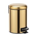 Coș de gunoi auriu cu pedală din oțel inoxidabil 3 l Leman – Wenko