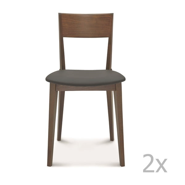 Set 2 scaune de lemn Fameg Dorete
