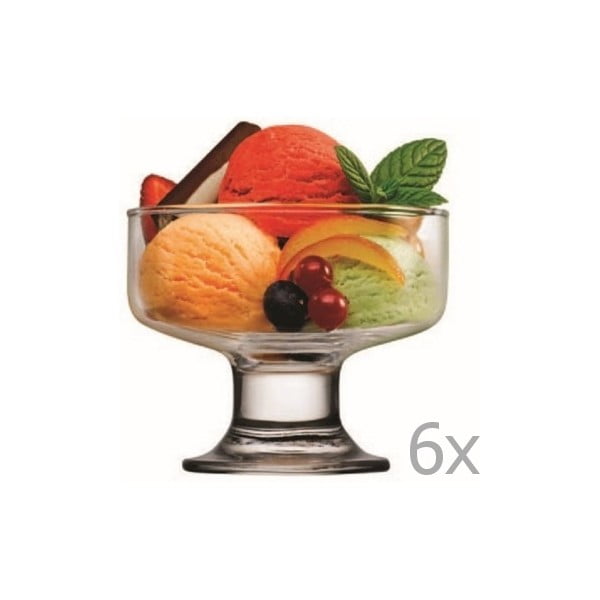 Set 6 cupe pentru înghețată Paşabahçe Ice Cream, 265 ml