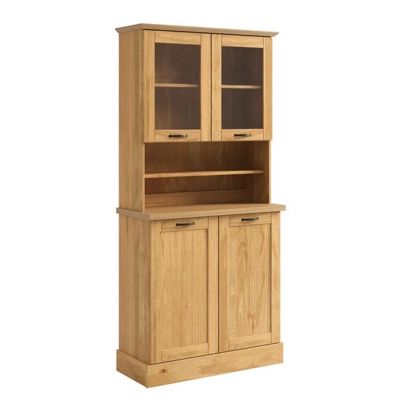Vitrină în culoare naturală deschisă din lemn de pin 86x181,5x37 cm Teramo – Støraa-image-4