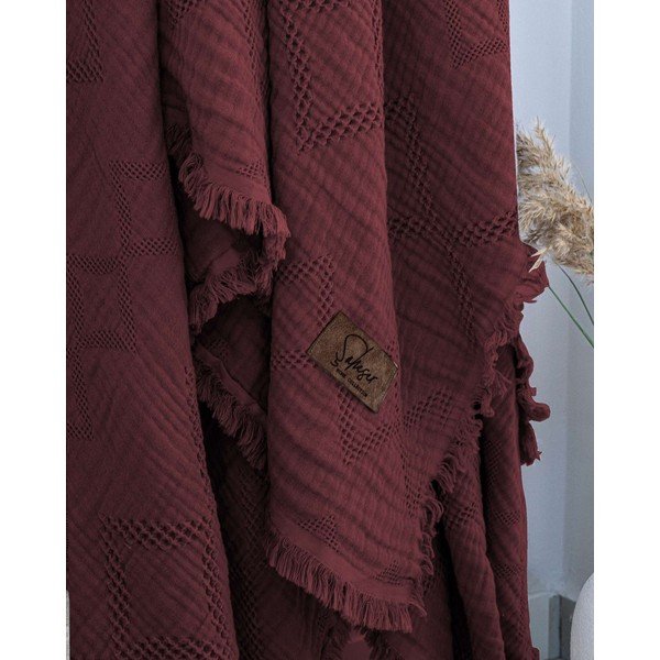 Cuvertură burgundy 260x240 cm Oscar  – Mijolnir-image-1