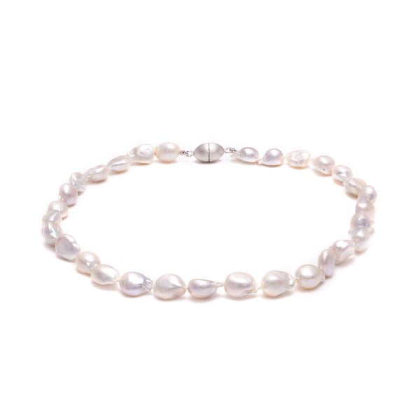 Colier din perle de râu Gemseller Cardamine, perle albe 