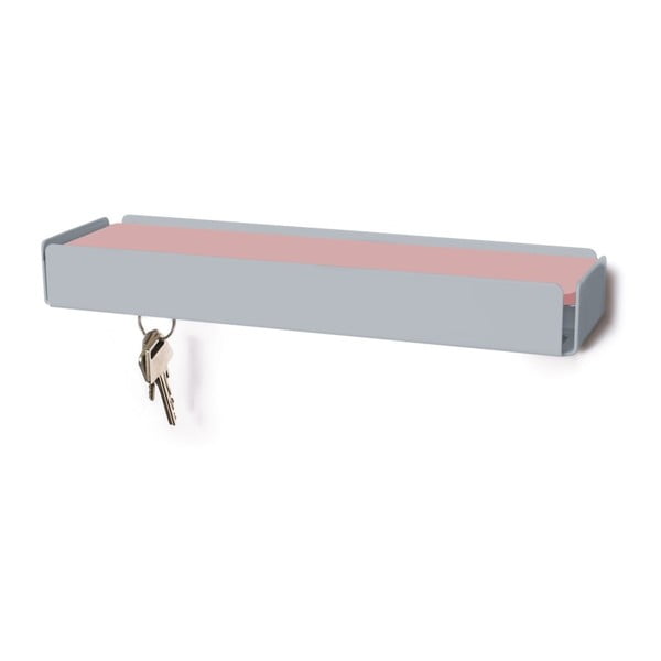 Suport pentru chei gri deschis cu raft roz Slawinski Key Box